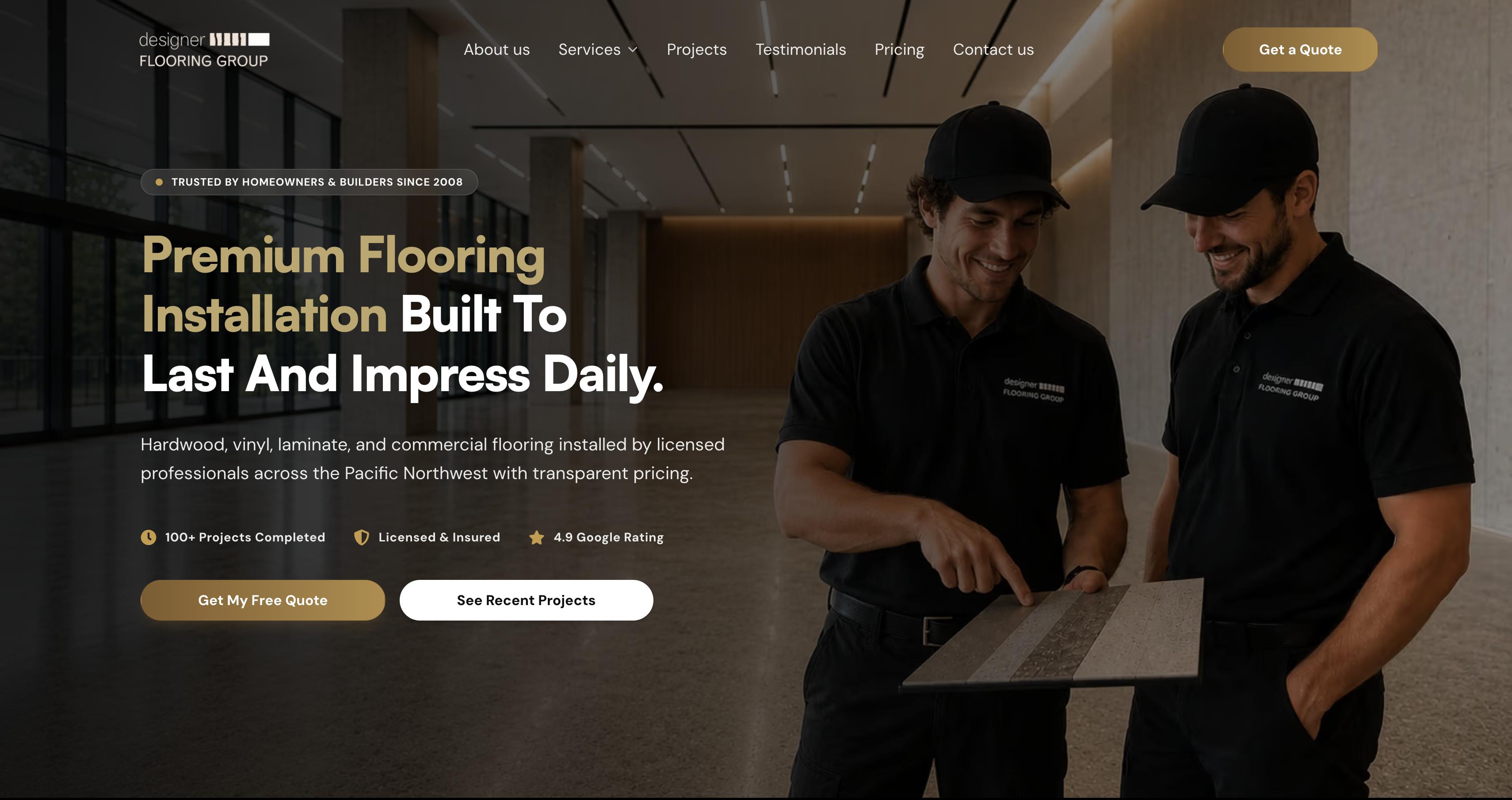 Designer Flooring website